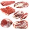 Fresh raw meat collection