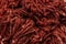 Fresh raw minced meat, ground beef background. Animal product, fresh meat. Production, consumption factory of meat pork