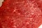 Fresh raw red meat texture closeup, marbled meat