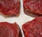 Fresh raw red meat texture closeup, marbled meat