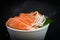 fresh raw salmon fish for cooking food seafood salmon fish, salmon sashimi food salmon fillet japanese menu with shiso perilla