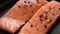 Fresh raw salmon fish fillet