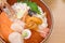 Fresh raw seafood mixed rice bowl Kaisen-don, Japanese tasty food