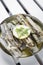 Fresh razor shell seafood steamed in garlic herb wine sauce