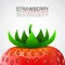 Fresh realistic strawberry background.