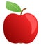 Fresh red apple - illustration