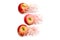 Fresh red apples disintegrate to white for concept of food waste and recycle metaphor