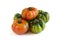 Fresh red and green costoluto tomatoes