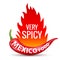 Fresh red hot chili pepper. Kitchen organic vector spicy taste chili mexican pepper with flame fire