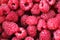 Fresh red natural raspberry background