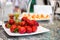 Fresh red strawberry on the plate.fresh strawberry buffet,buffet restaurant, snack, restaurant, d