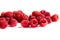 Fresh red sweet raspberry `s looking right at you