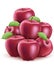 Fresh Red Wet Apples with Water Drops 3D Realistic Stacked