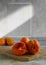 Fresh ripe apricots on a wooden background, copy space. Apricots are rich in vitamins and minerals such as: vitamin A, beta-