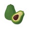 Fresh ripe avocado