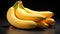 Fresh, ripe banana a healthy, vibrant snack from nature generated by AI