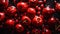 Fresh ripe barberries with water drops background. Berries backdrop. Generative AI