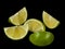 Fresh Ripe Juicy Lime Segments