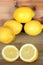 Fresh ripe lemons ready for juicing