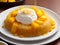 fresh ripe mango and sticky rice with coconut milk, authentic Thai dessert, Ai generated