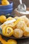 Fresh ripe orange tangerines on a wooden table.