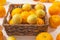 Fresh ripe organic oranges and lemons close up