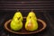 Fresh ripe pears from farmers market