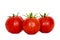 Fresh ripe red tomatoes on the white background. Harvested tomatoes on white background