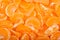 Fresh ripe slice tangerine