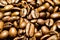 Fresh Roasted Coffee Beans Closeup Background