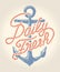 Daily fresh rope text over anchor illustration