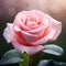 Fresh rose against a natural background