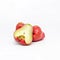 Fresh rose apple or Syzygium samarangense isolated on white background. Also known as wax apple, Java apple, Semarang rose-apple a