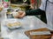 Fresh roti right after being cooked with sweetened condensed milk added on top