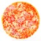 Fresh round pizza isolated