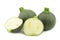 Fresh round zucchini\'s and a cut one