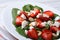 Fresh salad of strawberries, spinach, goat cheese and almond