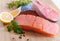 Fresh salmon fillet
