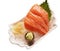 Fresh salmon sashimi isolated