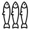 Fresh sardine icon outline vector. Oil food
