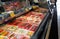 Fresh sashimi selling in fish market in Japan