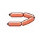 fresh sausages food icon