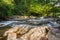 Fresh scene waterfall and river in forest