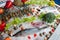 Fresh Seafood in restaurant display