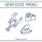 Fresh Seafood Vector Icons Set