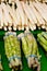 Fresh seasonal asparagus on market