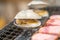 Fresh shell and pork are grilled on mini strove, in local Japanese restaurant