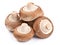 Fresh Shiitake Mushrooms Isolated on White Background, Raw Shitake, Healthy Organic Asian Fungi