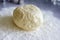 Fresh shortbread dough for baking Christmas cookies on the table.The concept of approaching the holiday