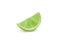 Fresh sliced organic lime or Thai key lime on white isolated background with clipping path. Lime make refreshing with sour taste
